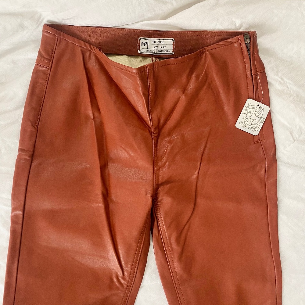 NWT Free People faux leather pants - never worn!!!